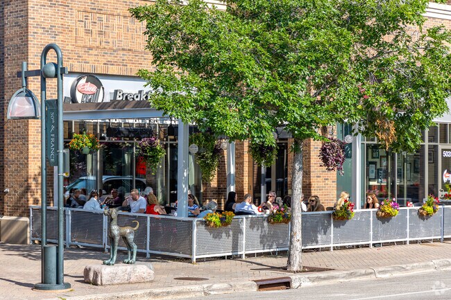 Enjoy great food and good company at Edina Grill's outside patio.