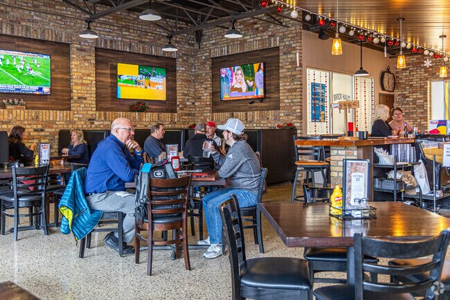 Sparta folks can go for food and drinks at the trendy Brick Haus Brews.