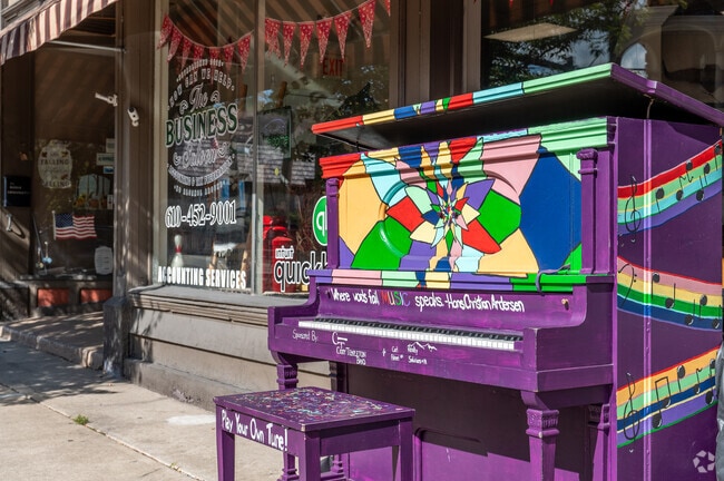 Stop and play your favorite tune on the piano of Bangor Central Historic District.