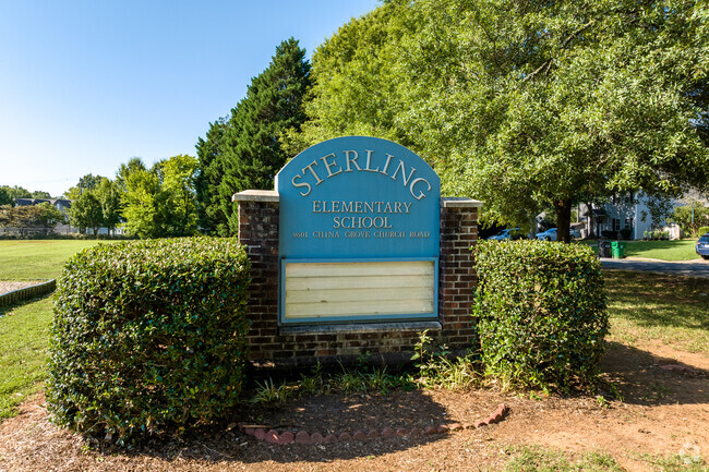 The Sterling Elementary School sign in Charlotte, NC.