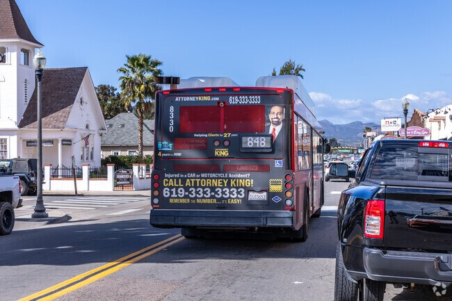 MTS Bus 848 connects Winter Gardens with the El Cajon Transit Center.