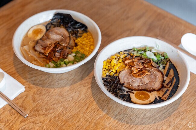 Enjoy the delicious Shoyu and Tonkotsu bowls at Ramen Jin in Utopia.