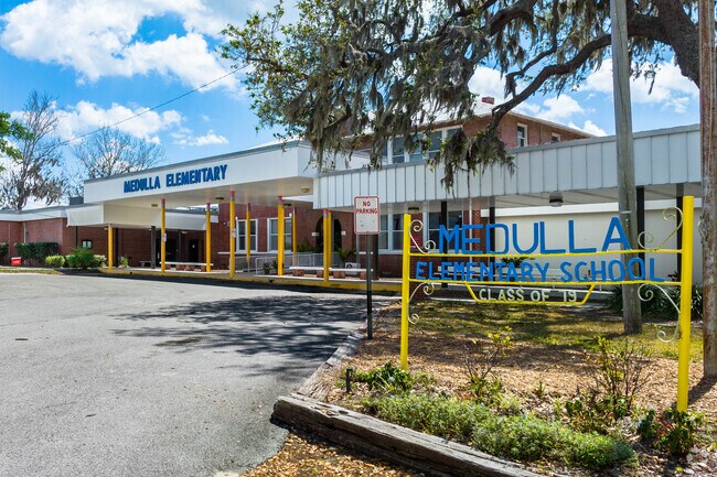 Front entrance to Medulla Elementary School.