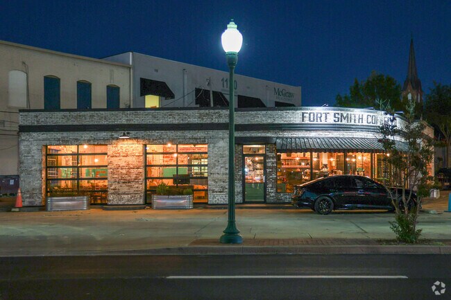 Fort Smith Coffe Co is a perfect place to meet during the day or night near Hillcrest.