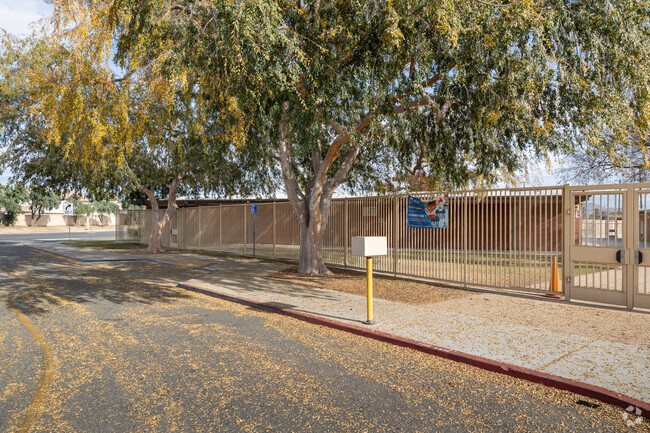 Armada Elementary School in Moreno Valley has a dedicated student drop-off zone.