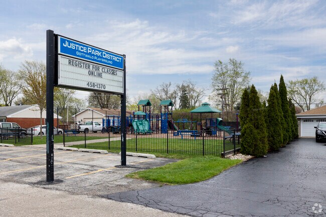 Gottwald Memorial Park is one of Justice's many local in the neighborhood type parks.