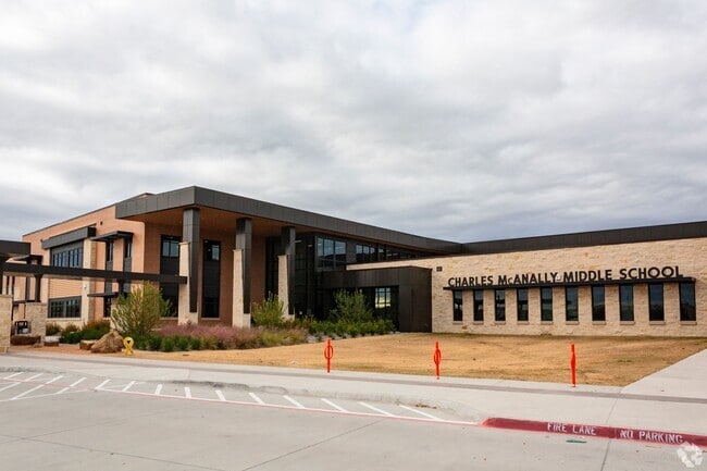 The sleek design of McAnally Middle School creates an inviting atmosphere for students.