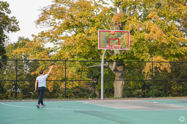North Park in Fall River's Highlands neighborhood has many basketball courts.