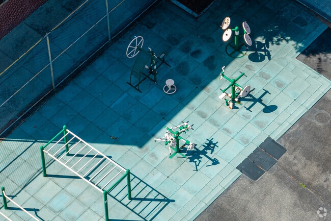 PS 811Q has plenty of options in the playground for the students to explore