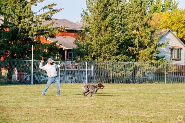 White Oaks Park offers open green space for outdoor activities.