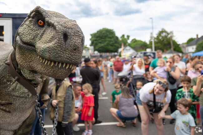 At Food Truck Friday in East Weymouth, you may just run into a prehistoric creature.
