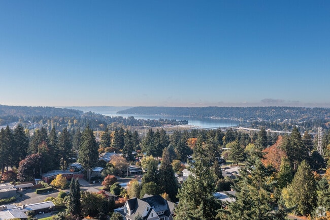 Beautiful views abound in Woodridge, such as this one with Lake Sammamish in the distance.