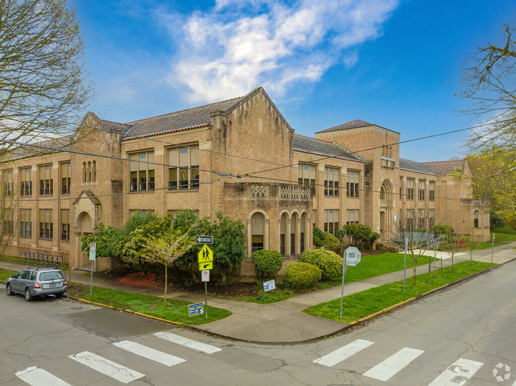 Historic Irvington Elementary School sits on the quiet streets of Irvington