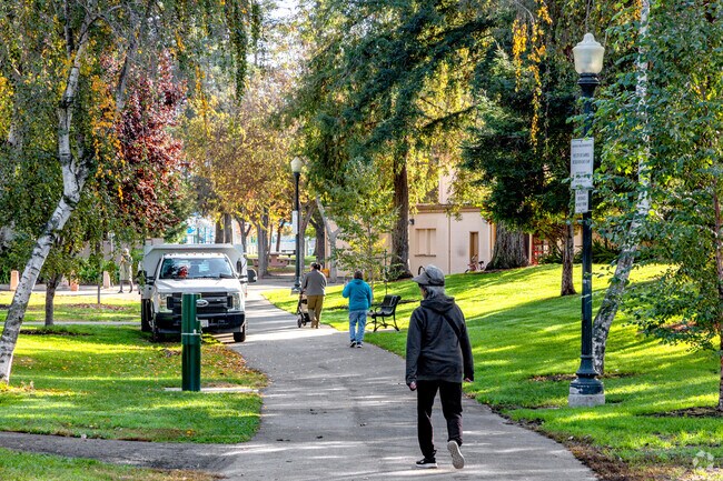 Enjoy a brisk morning walk at John D. Morgan Park in Paynes.