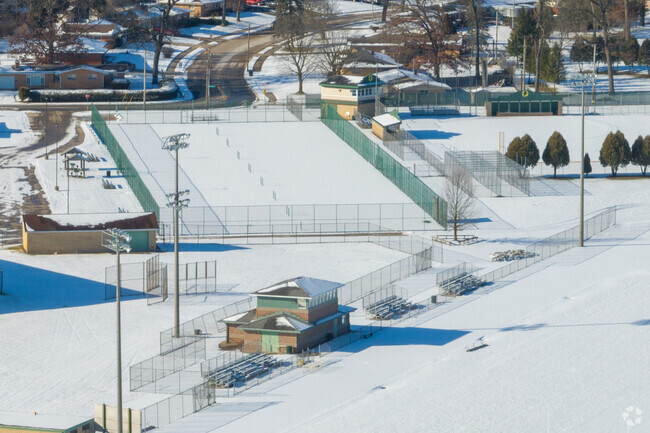 Washington High School has numerous large sports fields on campus.