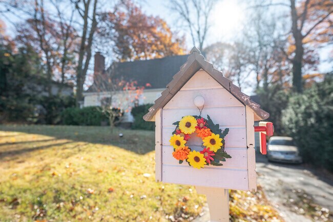 Distinctive mailboxes separate the cozy homes on Crestwood Drive in Turn of the River.