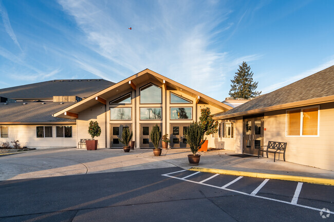 The main entry way and parking lot for Agape Christian Academy.