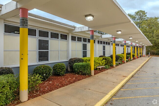 Kelley Lake Elementary School has a fun pencil theme.