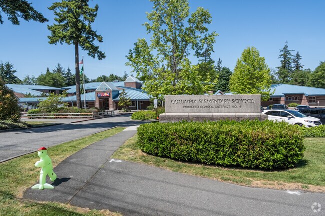 Entrance to Columbia Elementary School.