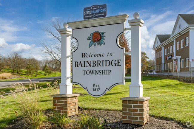 Bainbridge Township sits in Geauga County east of Cleveland.