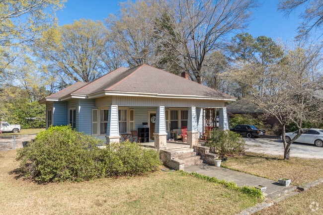 Many historic homes and storefronts on Main Street have been restored while maintaining their original character.