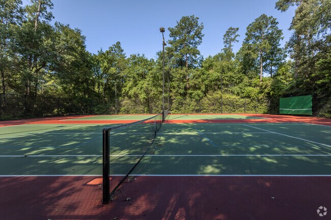 Residents can enjoy a friendly game of tennis on the courts of Harper's Landing Park.