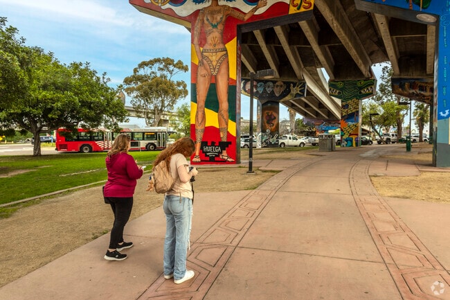 The famous Chicano Park near Logan Heights.