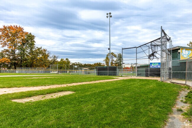 A lighted ballfield is available at Precort Park.