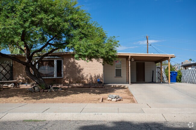 Shade trees offer relief from the heat in Stella Mann.