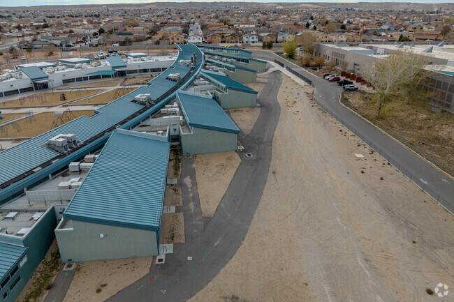 Unique architecture at Edward Gonzales Elementary School.