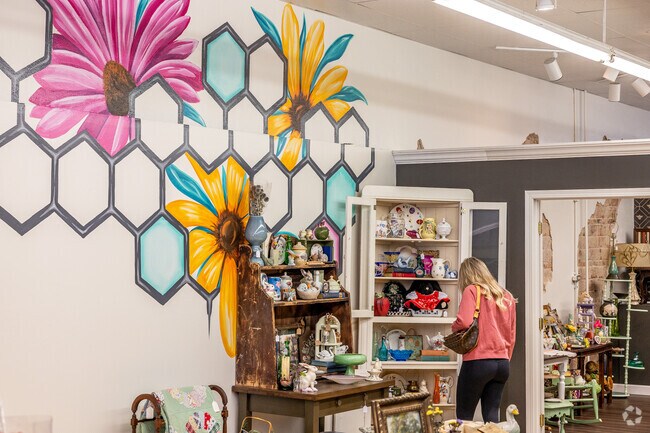 Downtown Waverly shops like The Prairie Bee offer locally-owned goods and services.