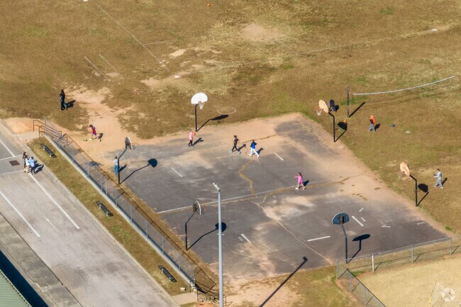 York Middle school kids use the playground to get some exercise.