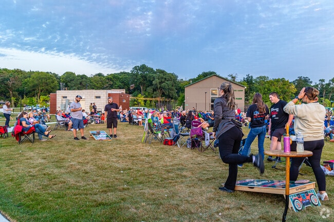 Play some corn hole at Lakefront Park in Pistakee Highlands.