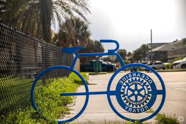 Neptune Beach residents have access to public transportation and bike posts.