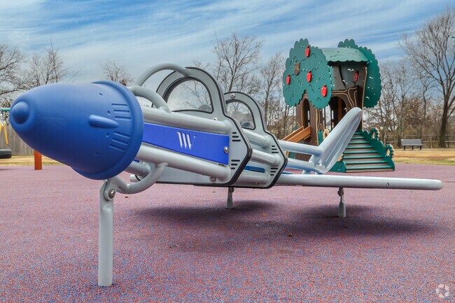 The are some interesting things for the children to climb and play on at Melva Campbell Park.