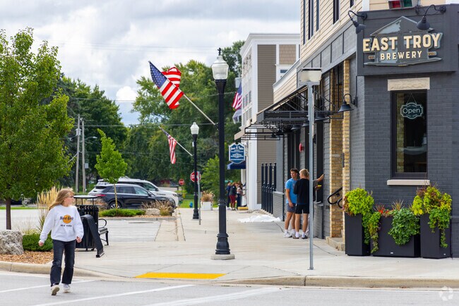 The brewery anchors East Troy’s dining scene.