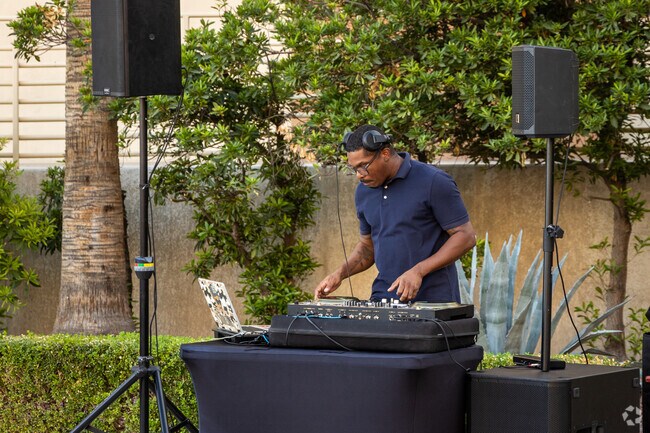A DJ at the Aliante Night Market prepares locals for the largest EDM festival in May.