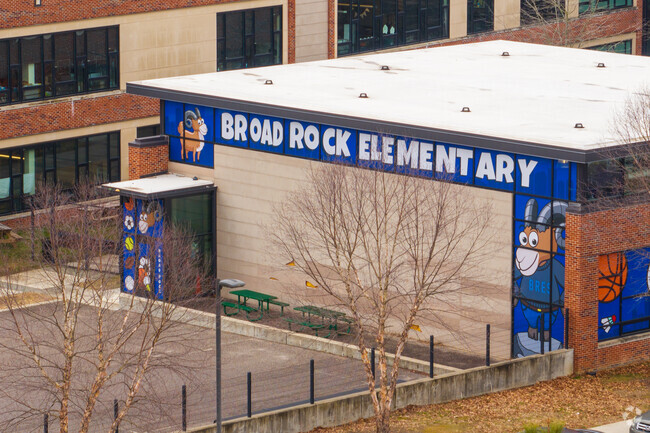 The entrance to Broad Rock Elementary School.
