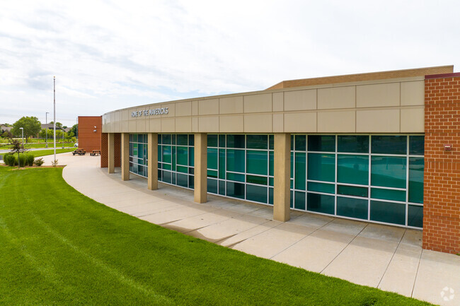 There are plenty of windows allowing natural light throughout Maize South Middle School.