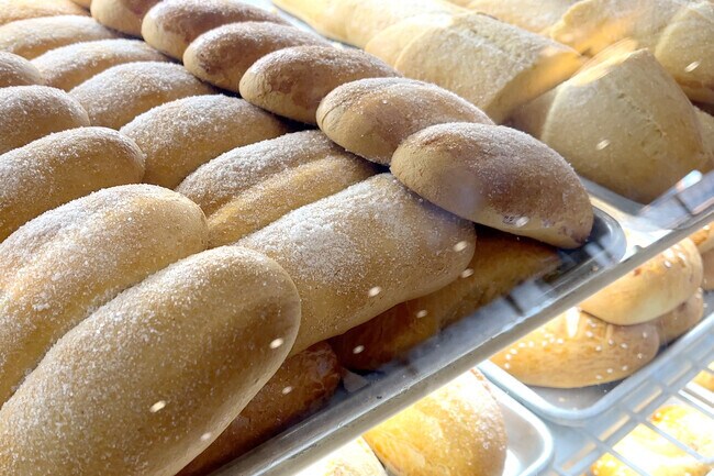 Freshly baked bread from a bakery local to Maywood.