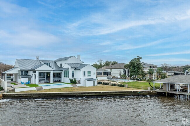 Margaret Place boasts waterfront homes with stunning Lake Charles views.