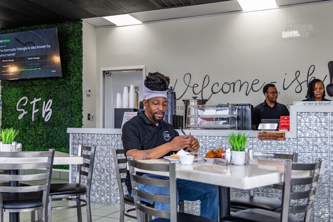 Irondale residents can try southern fried chicken and waffles at Southern Fusion Bistro.