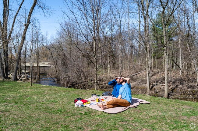 Residents of the King neighborhood gaze up at the once-in-a-lifetime solar eclipse.