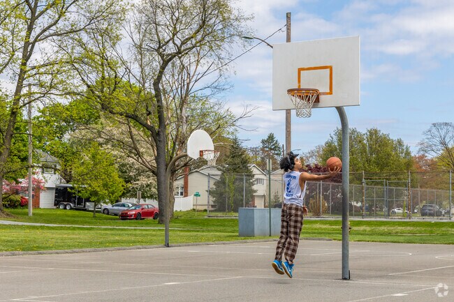 Work on your game at the basketball courts in Clearview Park.