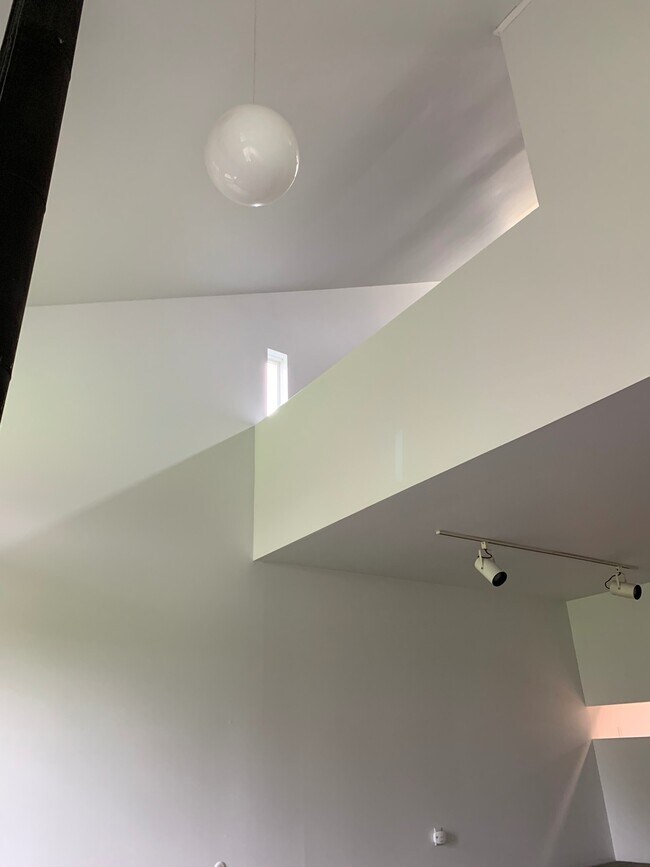 View from 1st floor to loft.