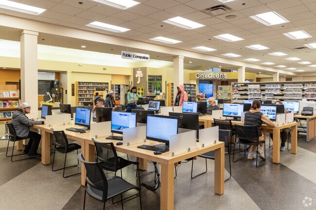 The Jessamine Public Library has a large collection of books, as well as 3D printers, video games, and a recording studio.
