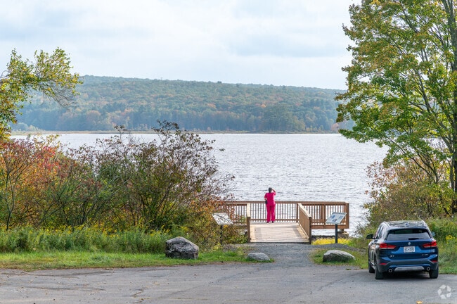 Visitors enjoy stunning views of Shohola Lake.