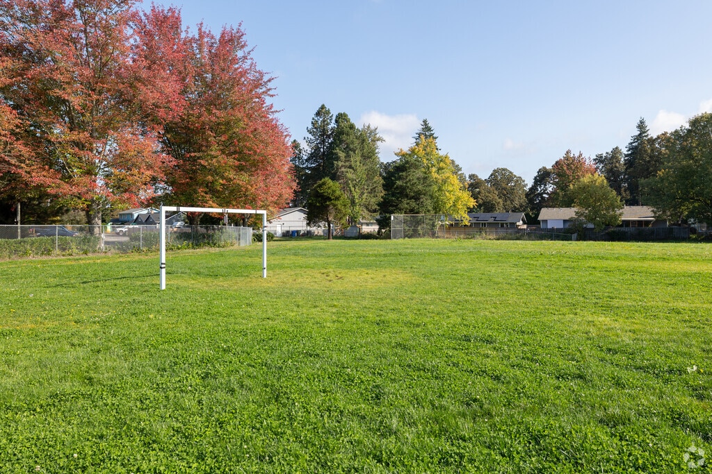 Kids exercise on the soccer field at Eyre Elementary on Buffalo Dr SE in Salem.