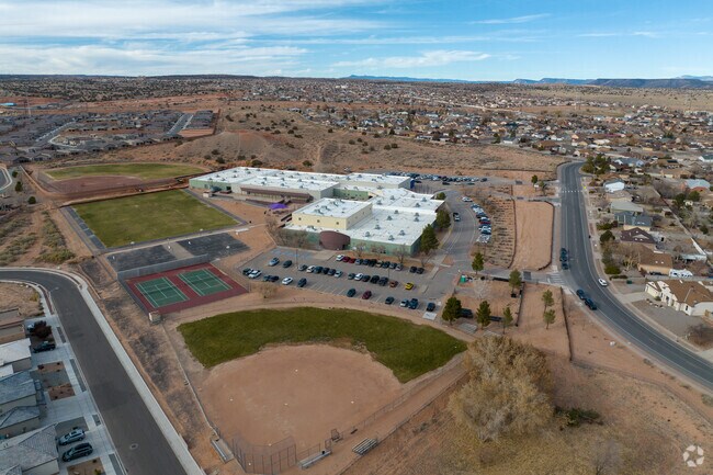 Mountain View Middle School sits within a dense residential area.