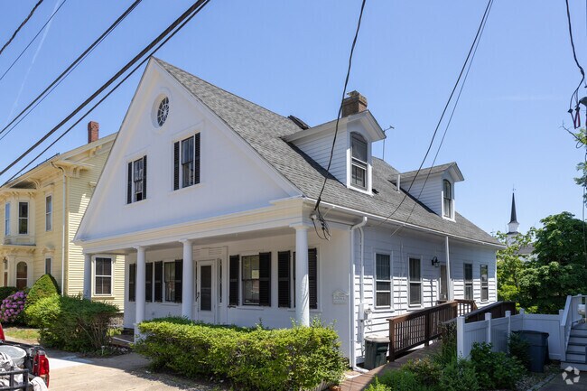 The John Whitney House sits in the Civic Center Historic District of Peabody Town Center.
